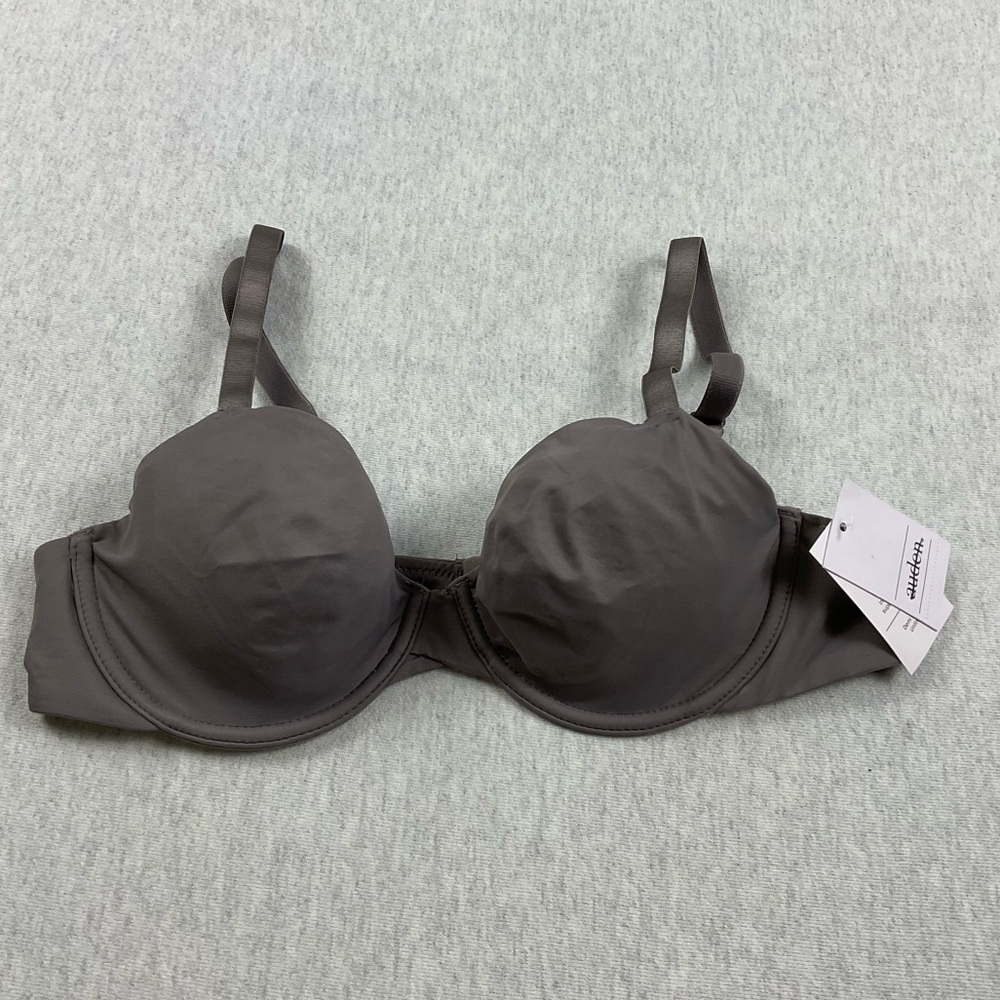 Auden Demi Coverage Bra Women’s Underwire Unlined Convertible Straps NaturalGray
